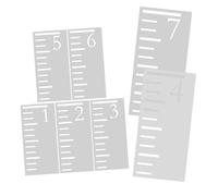 DOITOOL 7pièces Toise Murale Avec Échelle Ajourée Pochoir Pour Toise Gabarit De Peinture Pour Mesurer