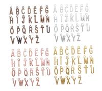 DOITOOL 8 Ensembles Breloques Alphabet Alliage pour Fabrication Bijoux Mix Couleurs Accessoires DIY Lettres Charm pour Colliers Bracelets Effet de Couleur Cadeau Créatif