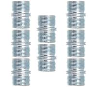 DOITOOL 8 Pièces Connecteur Double Fente en Acier Argenté à Filetage Double Extrémité pour Étagères Métalliques Design Antidérapant et Compatibilité