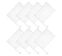 DOITOOL 8 Pièces Drapeau Blanc pour Voiture Double Face en Polyester et Plastique, Vierge pour Décoration Diy, pour Vitres de Voiture et Affichage D'esprit D'équipe