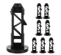 DOITOOL 8 Pièces Loquet de Couvercle Noir en Plastique | Compatible Bacs Roulants et Conteneurs de Tri, Montage sans Outil, Usage Municipal et Scolaire