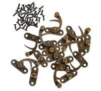 DOITOOL 8 pièces Loquet Vintage de Zinc Verrou à Crochets Gauche et Droit Serrure de Coffret pour Boîtes à Bijoux et Coffrets