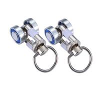 DOITOOL 8 pièces Roulettes Tringle Rideaux Métal à Roulement pour Rail Rideau Accessoires Détachables pour Coulissage Fluide et Installation Facile Adaptées Aux Rails Plafond et Panneaux