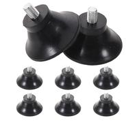 DOITOOL 8 Pièces Tapis de Support pour Vélo D'appartement Repose-Pieds pour Vélo D'appartement Noir Caoutchouc Vis Galvanisées Antidérapant Absorbe Les Chocs Réduit Le Bruit et