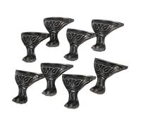 DOITOOL 8 Pièces Vintage Zinc Alloy Box Legs with Beast Face Protectors for Jewelry and Gift Boxes Easy Installation Retro Home Decor Accessories