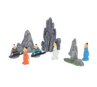 DOITOOL 9 Pièces Figurine Miniature en Résine D’Ancien Savant Chinois Jouant du
