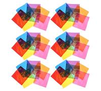 DOITOOL 90 Pièces Cellophane Squares Multicolores Papier Transparent pour DIY Effets Lumineux Créatifs Emballage Cadeaux et Projets Artisanaux