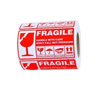 DOITOOL 900 Pièces Étiquettes Fragile Autocollants Avertissement Rouge Stickers Autoadhésifs Résistants pour et Expédition Étiquettes Attention Manutention Soigneuse