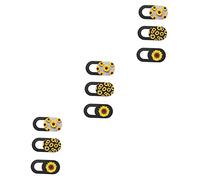 DOITOOL 9pièces Cache Webcam pour Ordinateur Portable Couvercle De Caméra Forme De Tournesol avec Glissière Mobile pour Protection Compatible avec Laptops Et