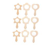 DOITOOL 9pièces Miroirs à Peindre pour Garçon Fille Kit De Miroirs à Main Unfinished pour Activités Manuelles Et