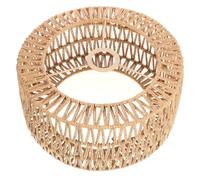 DOITOOL Abat-jour de Style Rétro en Corde de Paille Naturelle pour Plafonnier, Léger et Solide, Adapté aux Bars et Espaces Cosy