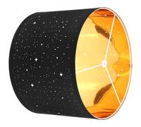 DOITOOL Abat-jour en Tissu Abat-jour Compact Demi-circulaire 42mm Noir, Armature en Fer, pour Lustre et Douille à Bague de Fixation, Chambre D'étude et Hôtel