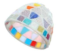 DOITOOL Abat-jour en Verre Coloré Suspendre, Remplacement Abat-jour de Plafonnier Ø Standard, Compatible Lampe de Salon et Salle à Manger, Accessoire Luminaire Décoratif Style Nordique