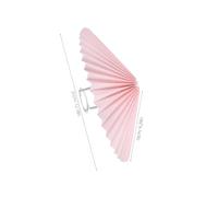 DOITOOL Abat Jour Plissé Tissu Rose avec Armature Fer Protection Clip pour Lampe de Bureau Suspension et Applique Murale Diffuseur de Lumière Douce pour Salon et Chambre