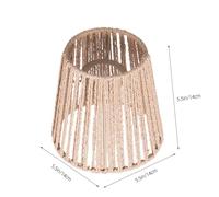 DOITOOL Abat-jour Suspension Rustique Corde Tressée Couvre-lampe Plafond pour Éclairage Intérieur Chaleureux Décoration Salon Restaurant Cuisine