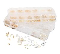 DOITOOL Accessoires de Bricolage pour Remplissage Résine Époxy en Alliage Lot de 3 Boîtes pour Création Bijoux et Projets Scrapbooking