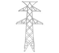 DOITOOL Accessoires De Micro Paysage Bâtiments Modèles Mini Building Tour Électrique Tour Électrique Miniature pour House De Poupée Mini Electric Tower Dollhouse Blanche Plastique Abs