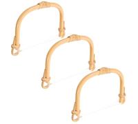 DOITOOL Accessoires Poignée de Théière en Rotin Naturel 3pcs, Remplacement Poignée en U pour Bouilloire en Céramique 11-13 Cm, Prise Sécurisée pour Cérémonies de Thé