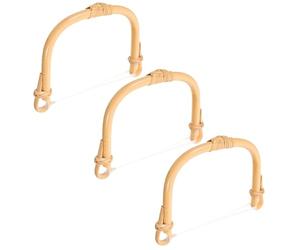 DOITOOL Accessoires Poignée de Théière en Rotin Naturel 3pcs, Remplacement Poignée en U pour Bouilloire en Céramique 11-13 Cm, Prise Sécurisée pour Cérémonies de Thé