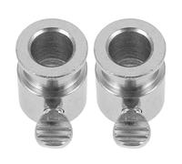 DOITOOL Accessoires pour Barbecue 2 Pièces pour Grille Gaz en Fer Chromé Butée de Broche en Métal Fixation Rotative pour Rôtisserie Compatible Gril Extérieur et Camping