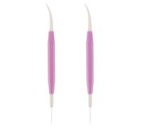 DOITOOL Aiguille à Biscuits Outil Double-face Compact en Acier Inoxydable pour Glaçage 2pcs, Réutilisable Couleur Aléatoire pour Décoration de Pâtisserie et Fondant