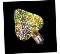 DOITOOL Ampoule LED en Verre de Cœur 3D Motif Feu Décorative pour Mariage Fête Chambre Bar
