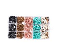 DOITOOL Anneaux Acrylique Colorés pour Création de Bijoux Diy, Ensemble 2 Couleurs, Connecteurs Ouverts, Accessoires Fait Main pour Bracelets, Colliers, Boucles D’oreilles, Loisirs