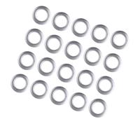 DOITOOL Anneaux de Rideaux en Plastique Argenté Œillets Lisses pour 80 Tringles Pack de 80 Pièces, Accessoires Modernes pour Rideaux de Salon et Chambre