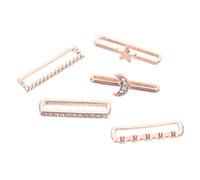 DOITOOL Anneaux Décoratifs pour Habiller Votre Montre en Alliage 5pcs Forme Délicate, Compatibles Largeurs 20-22mm, Accessoires Modernes pour Bracelets de Montre en Silicone