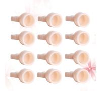 DOITOOL Anneaux en Silicone Blanc pour Tatouage 100 Pcs, Porte-pigments Jetables pour Sourcils, Capacité pour Tenir Encre et Pigment, Usage Professionnel
