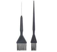 DOITOOL Applicateur de Teinture Capillaire 2 Pièces - Pinceaux Grandes et Petites Tailles en Polypropylène et Acier Inoxydable - Kit Professionnel pour Coloration Mèches et Racines -