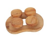 DOITOOL Appuie-tête Sauna Bois avec Disque Rotatif Coussin Lombaire Bois pour Sauna et Hammam Support Dos pour Spa à Domicile Confort Hivernal