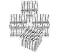 DOITOOL Argentée Boîte à Ballons de Mariage en Papier 4 Pièces Cube, Décor | Assemblage Rapide, Format Portable, Espace pour Garnitures, Centre de Table pour Shower