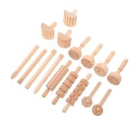 DOITOOL Argile Créative pour Garçon et Filles Non Collante Outils en Bois Ergonomiques Demi-ronds, pour Activités de Groupe en t Développement Manuel