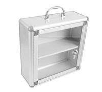 DOITOOL Armoire à Pharmacie Murale Transparente Porte Visible, Étui à Remède Compact, Support Mural Gain De Place, Trousse De Médecine Domestique pour Rangement Sécurisé Et Organisation Pratique