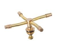 DOITOOL Arroseur De Jardin Rotatif 360° à Quatre Branches pour Pelouse Et Jardin, Système D'irrigation Automatique Réglable en Laiton 4 Pièces, Arrosage Et Portable