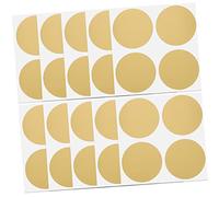 DOITOOL Autocollants à Gratter Ronds en Papier Doré Design Simple et Délicat Lot de 50 Facile à Utiliser pour Décorer Scrapbook et Mariages