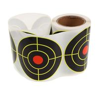 DOITOOL Autocollants de Cible pour Tir à l'arc Fluorescents Jaunes 3 Pouces 100 Pièces Rouleau, Fournitures de Tir sur Cible Haute Visibilité, Adhésion Solide, Entraînement Précision