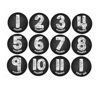 DOITOOL Autocollants Infant Mile 12 Mois Adorables Décorations pour Anniversaires Et Baby Showers