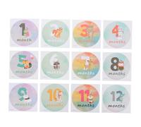 DOITOOL Autocollants Mensuels pour -Né Bébé Accessoires Photo Créatifs pour Immortaliser Étapes Mensuelles Autocollants Décoratifs pour Album Photo Bébé pour Souvenirs Première Année