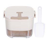DOITOOL Bac à Glaçons en Plastique avec Couvercle Anti-débordement et Pelle à Glace, Moule à Glaçons Pressant pour Activités de Plein Air et Réunions Familiales