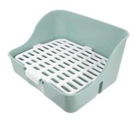 DOITOOL Bac à Litière pour Lapin, Toilettes pour Apprentissage Propreté, Bac de Toilette d'angle en Abs, Structure à 4 Coins, Vert Clair, pour Lapin et Chinchilla