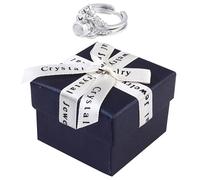 DOITOOL Bague de Projection en Alliage de Zinc Argenté « je T'aime » Légère et Confortable Anneau Romantique pour Thanksgiving et Fêtes pour Femmes