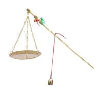 DOITOOL Balance Manuelle de Médecine Traditionnelle Chinoise en Acier Galvanisé Or, Simple à Utiliser Marquage Précis, Portable pour Peser Thé et Décoration