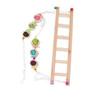 DOITOOL Balançoire Bois pour Poules Multifonction Échelle Suspendue pour Poulet et Oiseau Perchoir Naturel pour Poules et Volailles Accessoire Pratique pour Animaux Couleur Aléatoire