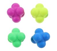 DOITOOL Balles de Réaction Hexagonales Agilité et Coordination Œil-Main en TPR Lot de 4 pour Entraînement Sportif à Domicile Salle de Sport