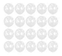 DOITOOL Ballons en Latex Épais 30 Cm Flocons de Neige Transparents, Lot de 100 pour Décoration de Fêtes, Anniversaire et Noël, Ballons de Fête Solide et Festifs