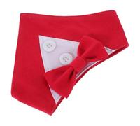 DOITOOL Bandana pour Chien Rouge XS en Polyester Foulard de Fête Chic pour Chiens de Petite Taille Collier Costume Élégant pour Mariage et Occasions Spéciales