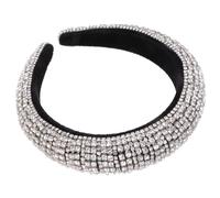 DOITOOL Bandeau en Cristal Argenté pour Femme, Serrage-tête Léger et Délicat en Strass, Accessoire de Cheveux pour Fête et Costume, Design Créatif Non Décolorant