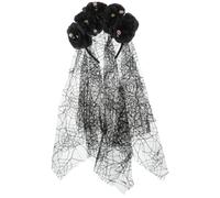 DOITOOL Bandeau Gothique Voile Noir en Tissu Léger, Accessoire Confortable pour Fête Costumée ou Carnaval, Style Lolita et Décor Floral Halloween